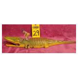 J Chein & Company 1930's Wind Up Toy, Boy Riding