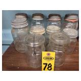 10 Vintage Canning Jars