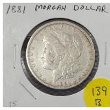 1881 Morgan Silver Dollar