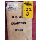 $25 Us Mint Quarters Sealed Bag, Hawaii