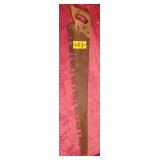 Vintage One Man Cross Cut Saw, Blade 36'