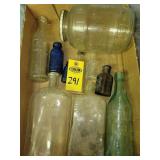 Vintage Glass Bottles, Nehi, Poison, Listerine,