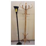 Coat Rack 70' &  Pole Lamp 65'