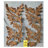 Cast Iron Oak Leaf Art 22' X 8' Each