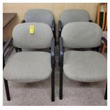 4 Gray Cloth Office Chairs