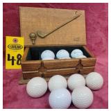 Golf Trinket Box & Golf Balls