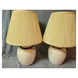 2 White Lamps 22' Tall