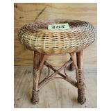 Wicker Stool 15" X 17"