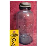Blue Ball Perfect Mason Jar W/ Lid 9 1/2'