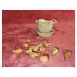 12 Wimpy Cole Pottery Birds Minature W/ Cole