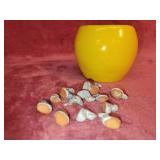 12 Wimpy Cole Pottery Birds Minature W/ Yellow