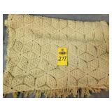 Vintage Crocheted Bedspread 72' X 108'