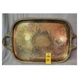 Large Fortiter Et Honeste Silver Plate Serving