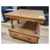 Maple End Table W/ Storage 231/2" X 23 1/2" X 22"