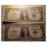 2 - 1957 $1 Silver Certificates