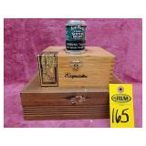 2 Wooden Boxes & Snuff Can