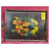 Hand Painted Tole Wooden Tray 23 X 17