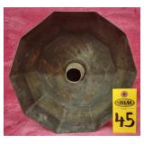 Primitive Cast Iron Pound Cake Pan 9 1/2'