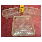 3 Pcs Refrigerator Glass