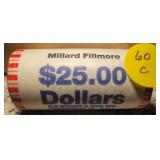25 Millard Fillmore Gold Dollars, Uncirculated