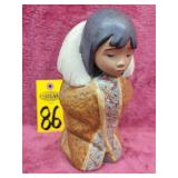 Lladro Daisa 1985 Porcelian Artic Winter Girl