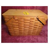 Wood Picnic Basket 12 1/2'  X 18 1/2' Wide