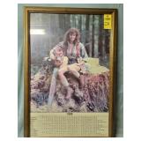 Homelite Chainsaw 1989 Calandar, Framed