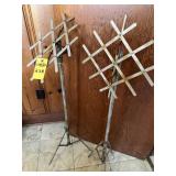 2 Vintage Adjustable Floral Stands