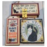 Slate Sign & 2 Wood Signs