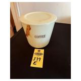 Vtg Mc Kee Glass Coffee Cannister