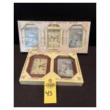 2 Clock Photo Frame Sets