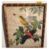 Vtg Bird Print Signed Peterson