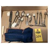 Silver Plate Spoons, Forks & Misc
