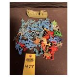Box Of Assted Plastic Army, Cowboy And