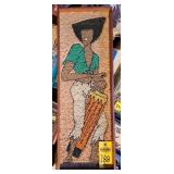 Mid Century Gravel Art, African Drummer