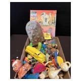 Box Of Vtg Toys & Puzzle