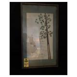 Vtg Long Leaf Pine Water Color