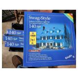 4 Sets Ice Blue Swag Style Christmas Lights
