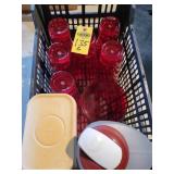 Red Plastic Cups & Bowls