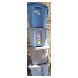 (4) 18 Gallon Totes
