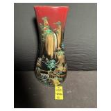 Vtg Japanese Metal Vase 18.25" H