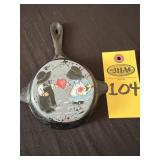 Hand Painted Cast Iron Ash Try