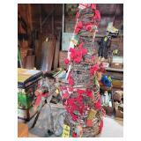 33" Christmas Tree & Wooden Reindeer &
