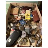 Box Of Vtg Eye Glasses, Lighters & Misc