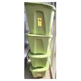 (4) 18 Gallon Totes