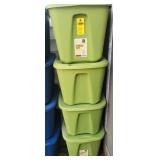 (4) 18 Gallon Totes