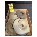 4 Antique Stoneware Butter Churn Lids