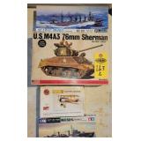 4 War Models, Fujimi, Bandai, Airfy & Tamiya