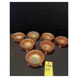 Vintage Carnival Glass Footed Bowls