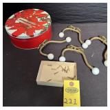 Tin Of Brass Wall Hooks